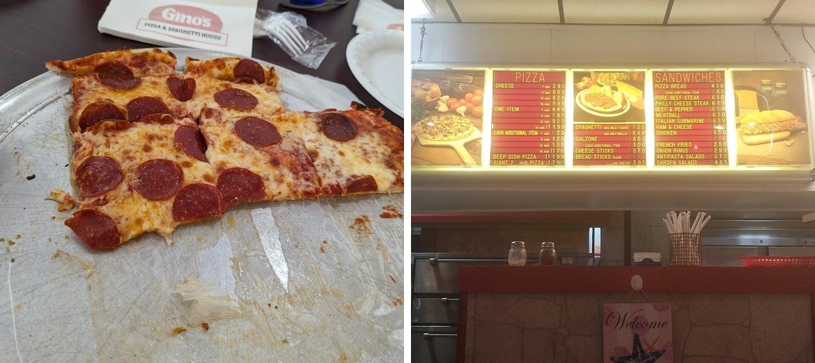 Gino's of Man Menu